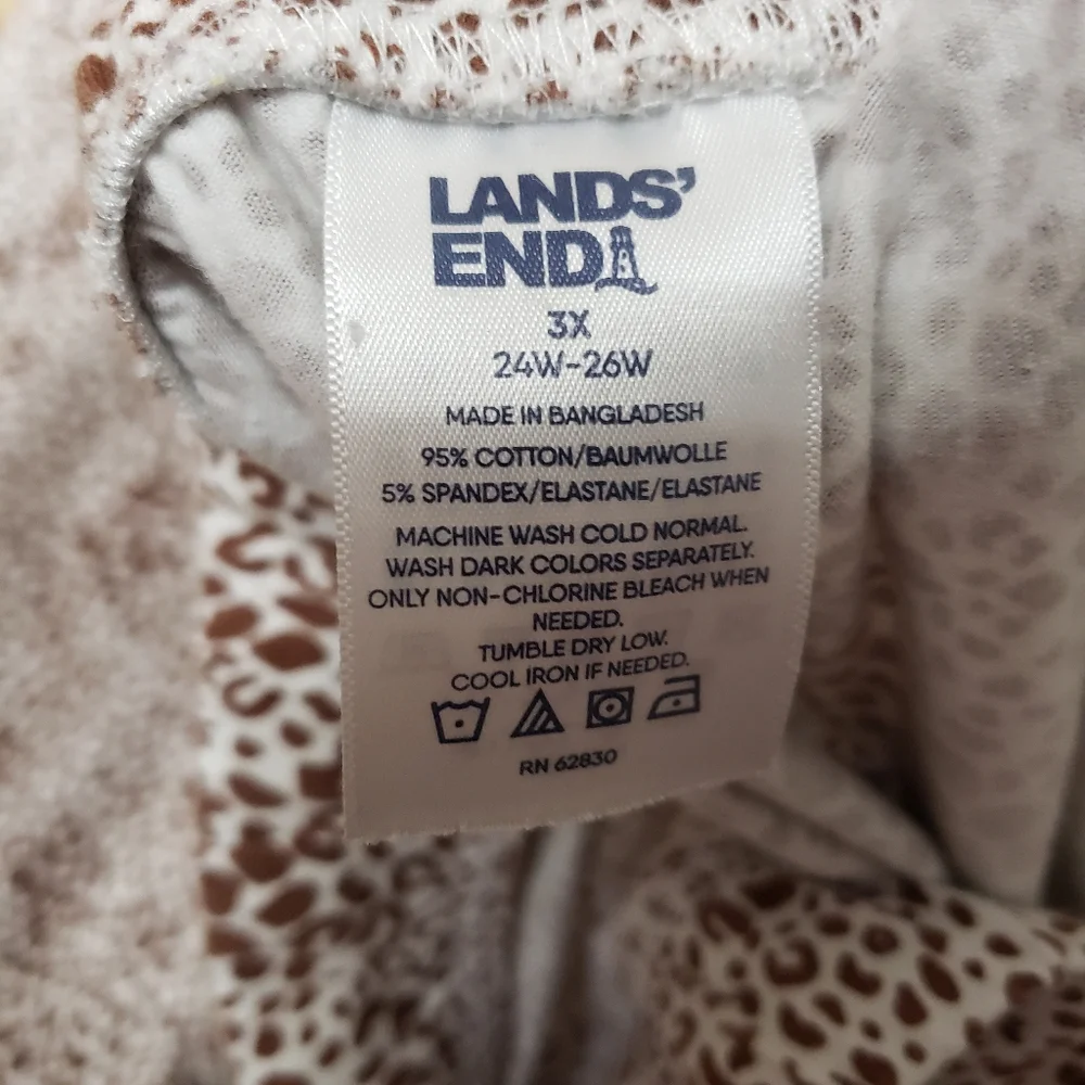 Lands End Brown Long Sleeve Top and Anima Cheetah Pants Set Size 3x - Picture 6 of 6